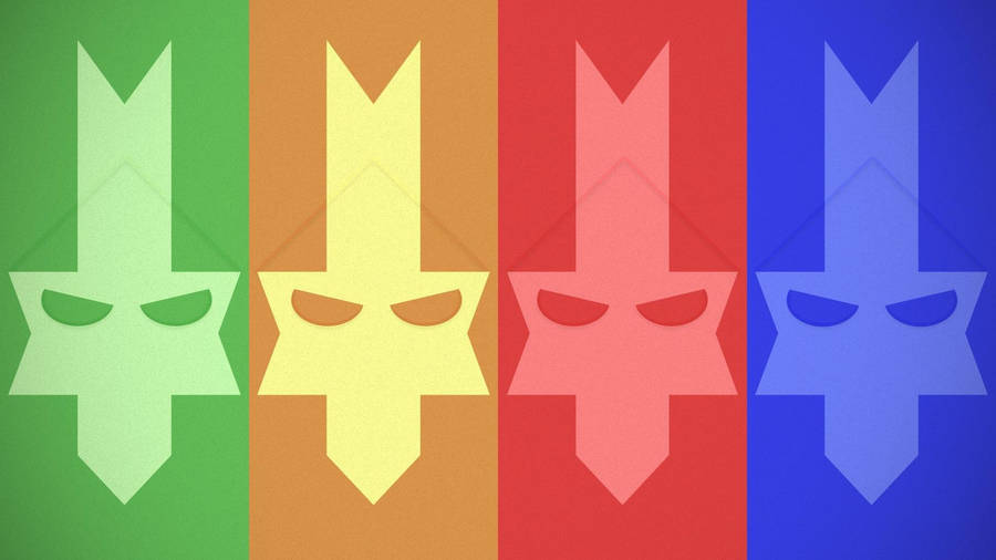 Castle Crashers Four Knights Faces Wallpaper