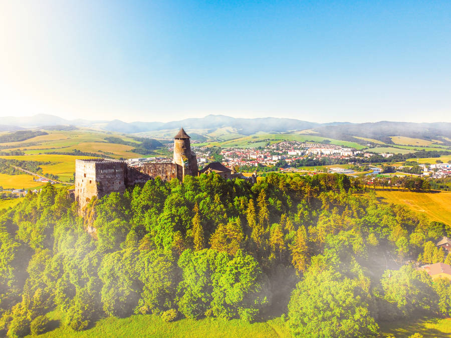 Castle In Slovakia's Forest Wallpaper