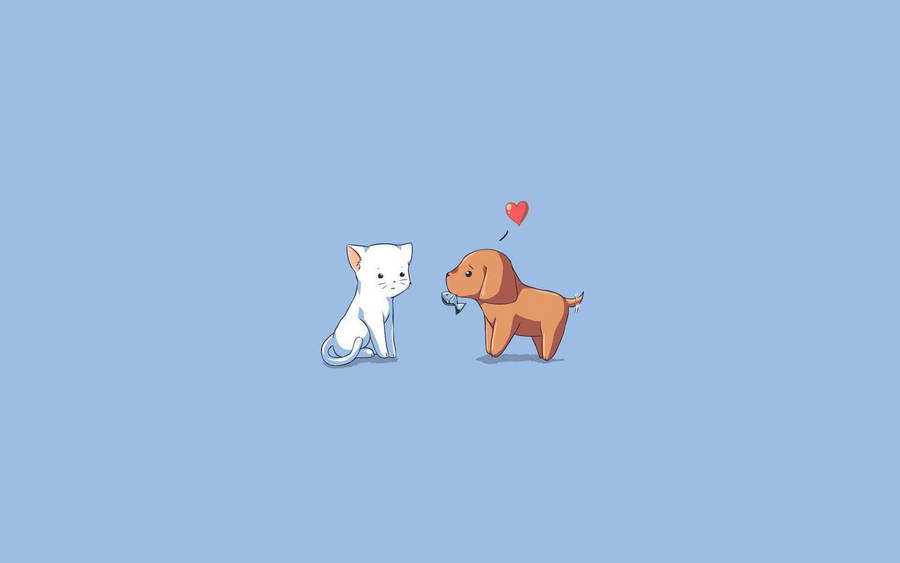 Cat And Dog Art Wallpaper