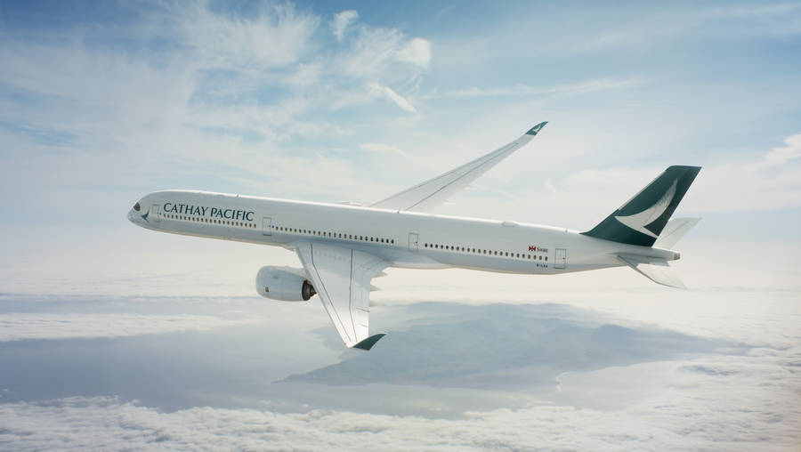 Cathay Pacific Aircraft Landmass Wallpaper