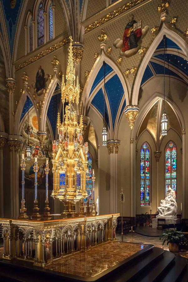 Catholic Church Interior University Of Notre Dame Wallpaper