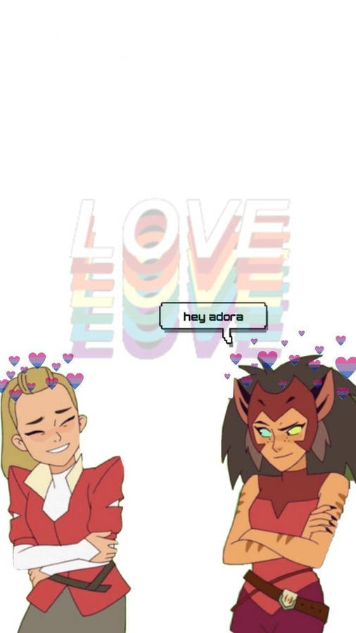 Catradora Cute Love Team Ship Wallpaper