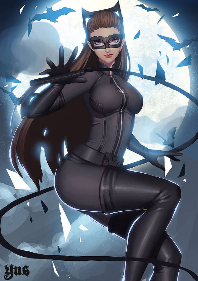 Catwoman Fanart From Batman Arkham Knight Iphone Wallpaper