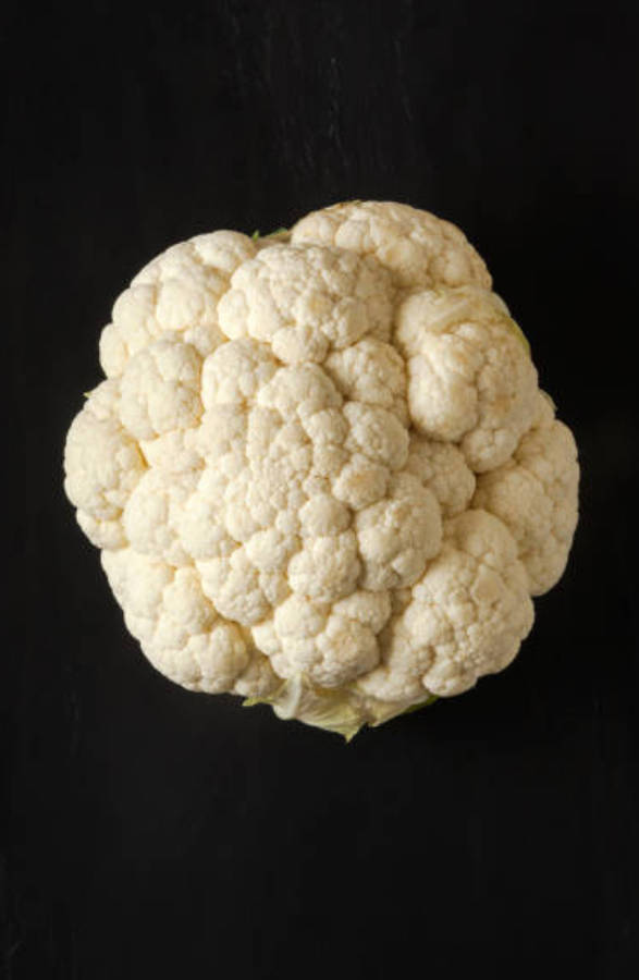 Cauliflower On Black Wallpaper