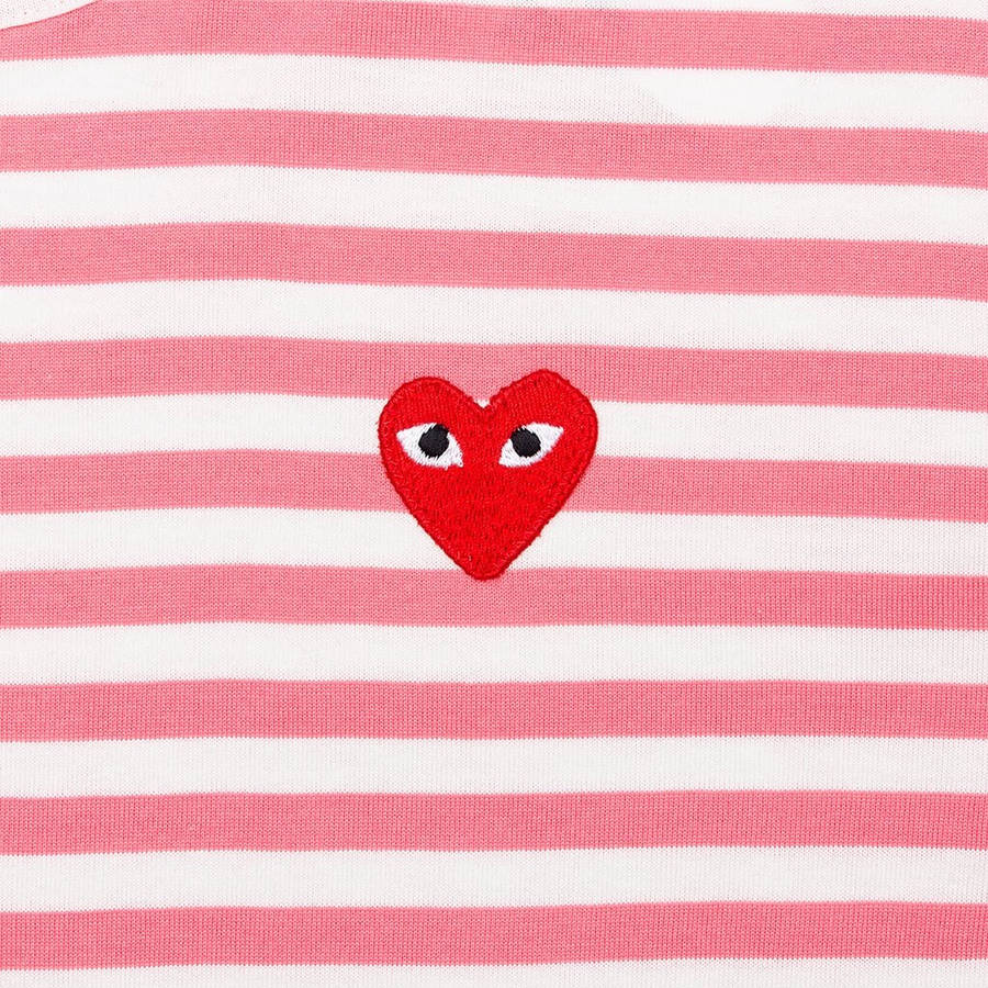 Cdg Heart Stripes Wallpaper