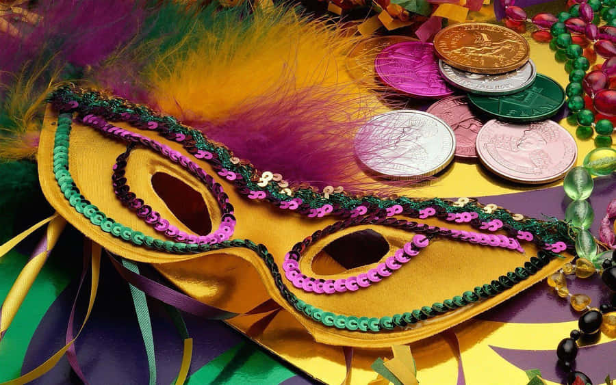 Celebrate “fat Tuesday” At Mardi Gras Wallpaper