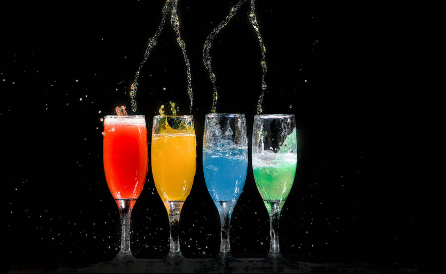 Celebrate Special Moments With Colorful Champagne Wallpaper