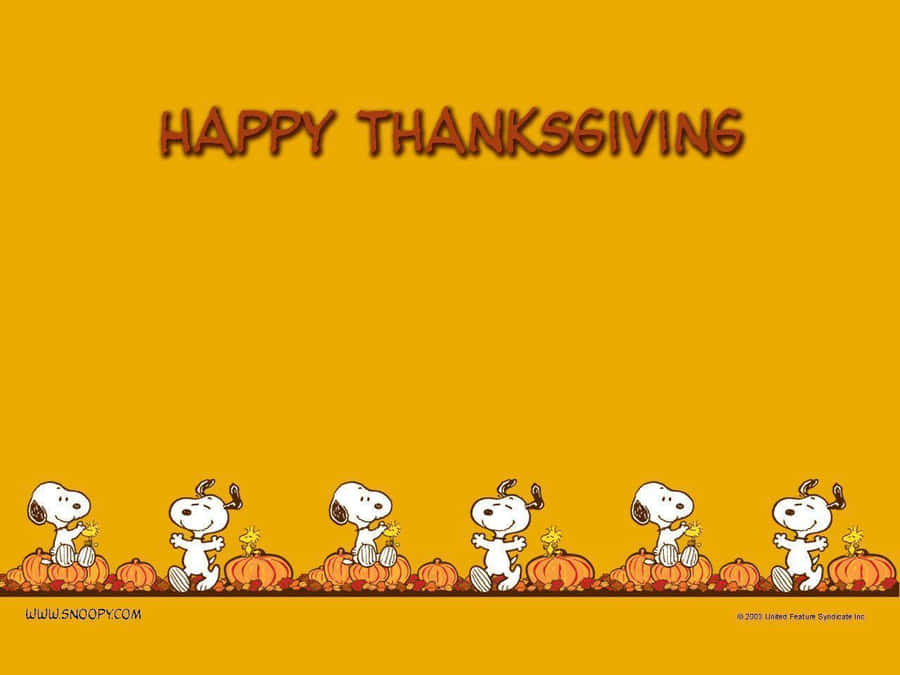 Celebrate Thanksgiving With Snoopy! Wallpaper