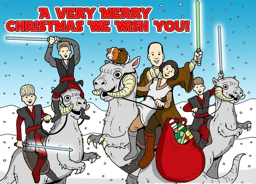 Celebrate The Holidays With A Star Wars-themed Christmas Wallpaper