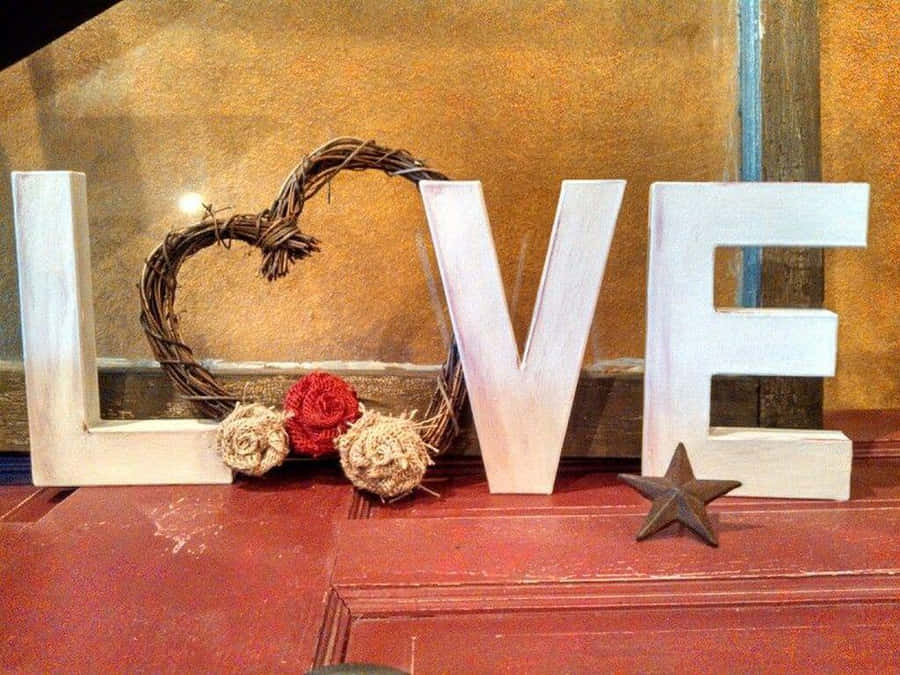 Celebrate The Warmth And Love Of Valentine's Day With A Rustic Feel Wallpaper