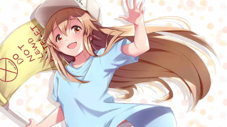 Cells At Work Platelet With Flag Wallpaper