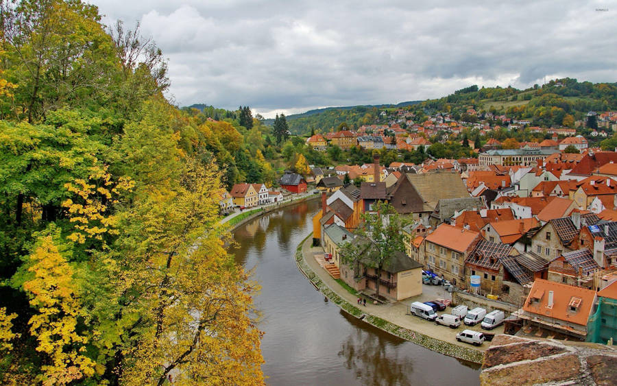 Cesky Krumlov Village Czech Republic Wallpaper