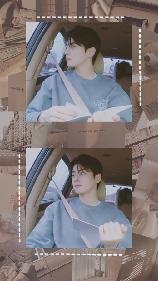 Cha Eun Woo Aesthetic Fan Edit Wallpaper