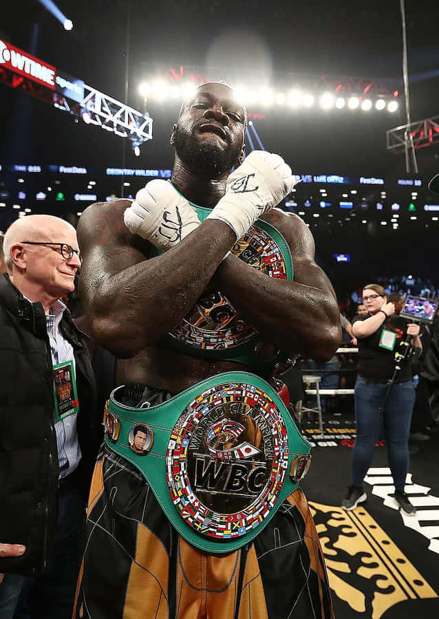 Champion Boxer With W B C Belt Wallpaper