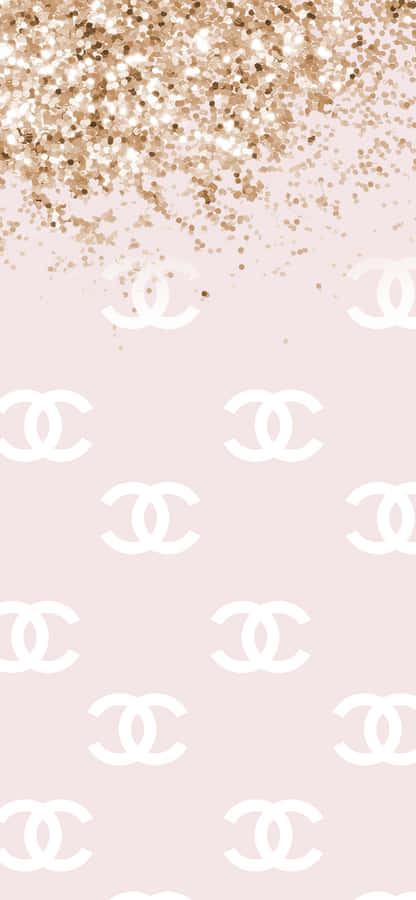 Chanel Glitter Wallpaper - Pink And Gold Wallpaper