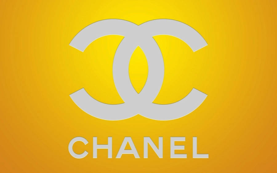 Chanel Logo Yellow Gradient Wallpaper