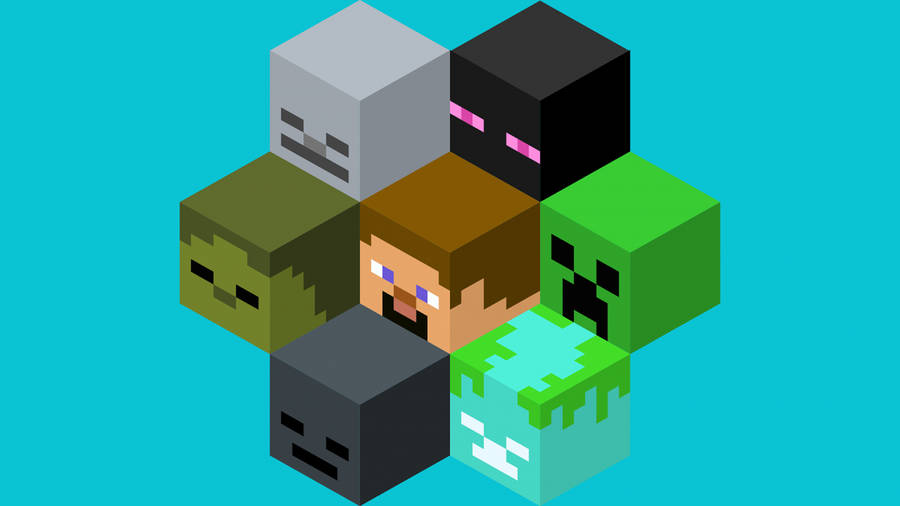 Character Heads 2560x1440 Minecraft Wallpaper