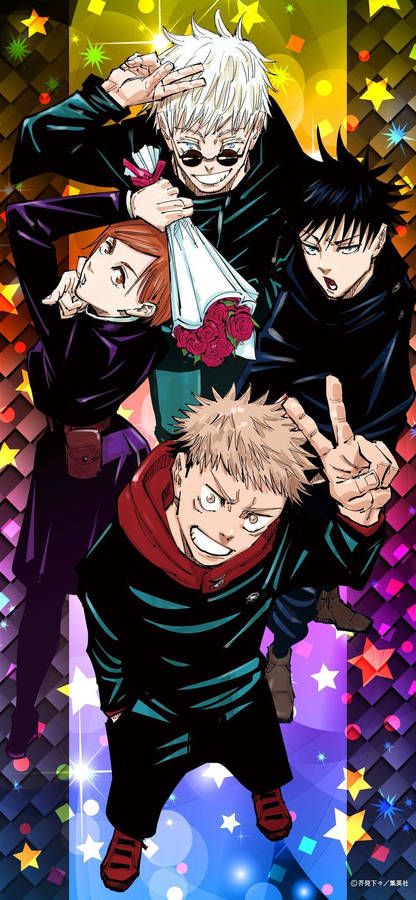 Characters Of Jujutsu Kaisen Iphone Wallpaper