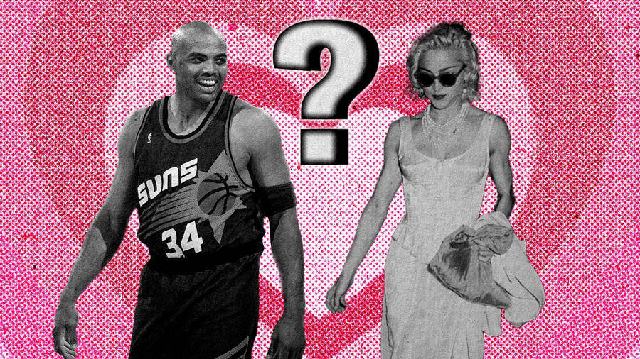 Charles Barkley Madonna Pop Queen Lovers Couple Wallpaper