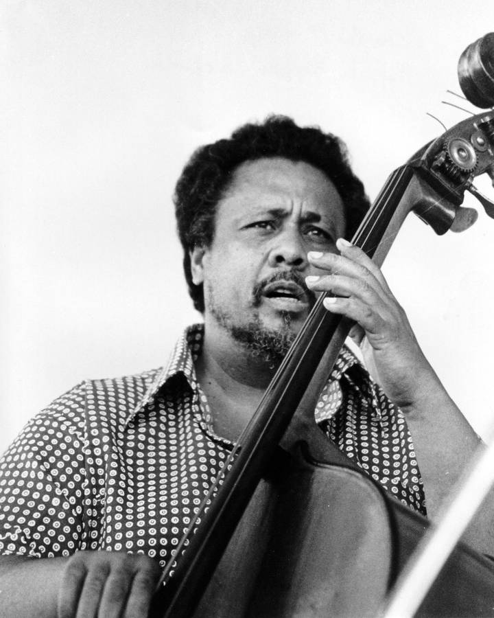 Charles Mingus Greyscale Candid Photo Wallpaper