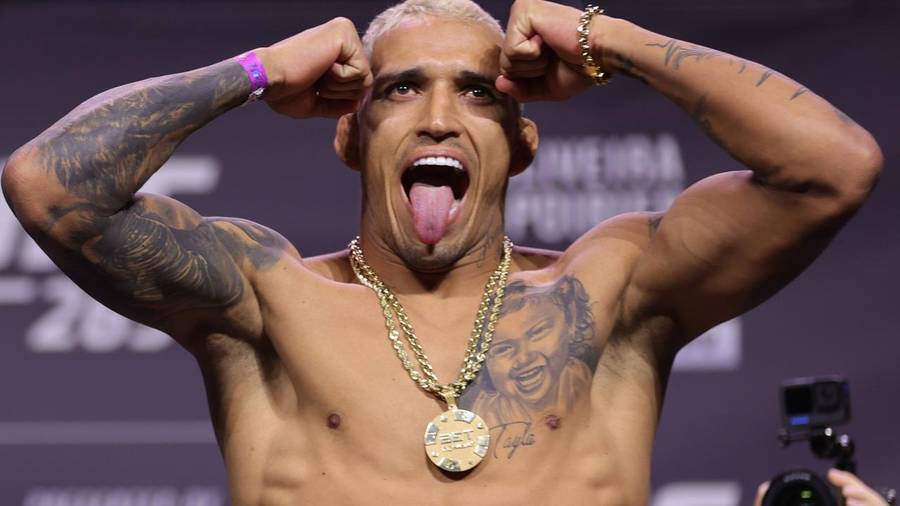 Charles Oliveira Tongue Out Wallpaper