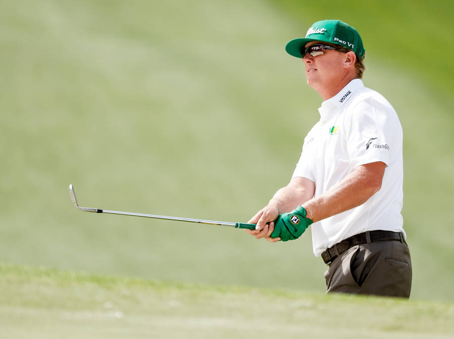 Charley Hoffman Holding Golf Club Tightly Wallpaper