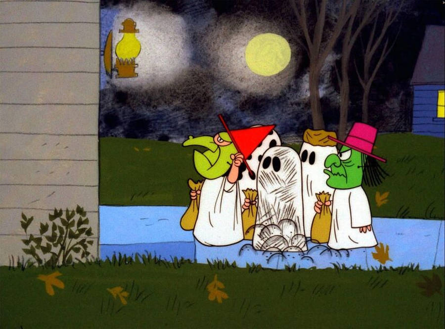 Charlie Brown Halloween Trick Or Treat Wallpaper