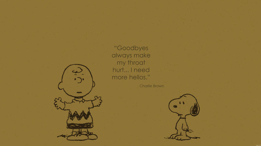 Charlie Brown Quote In Snoopy Wallpaper