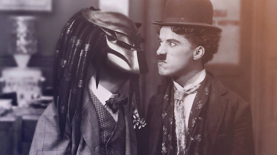 Charlie Chaplin And Predator Wallpaper