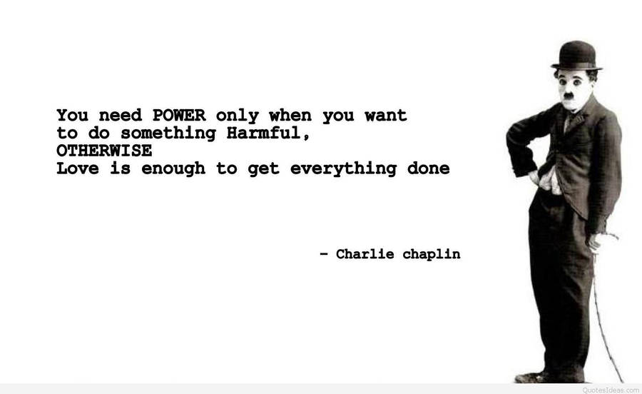 Charlie Chaplin Love Quote Wallpaper