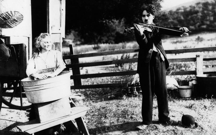 Charlie Chaplin Violin Wallpaper