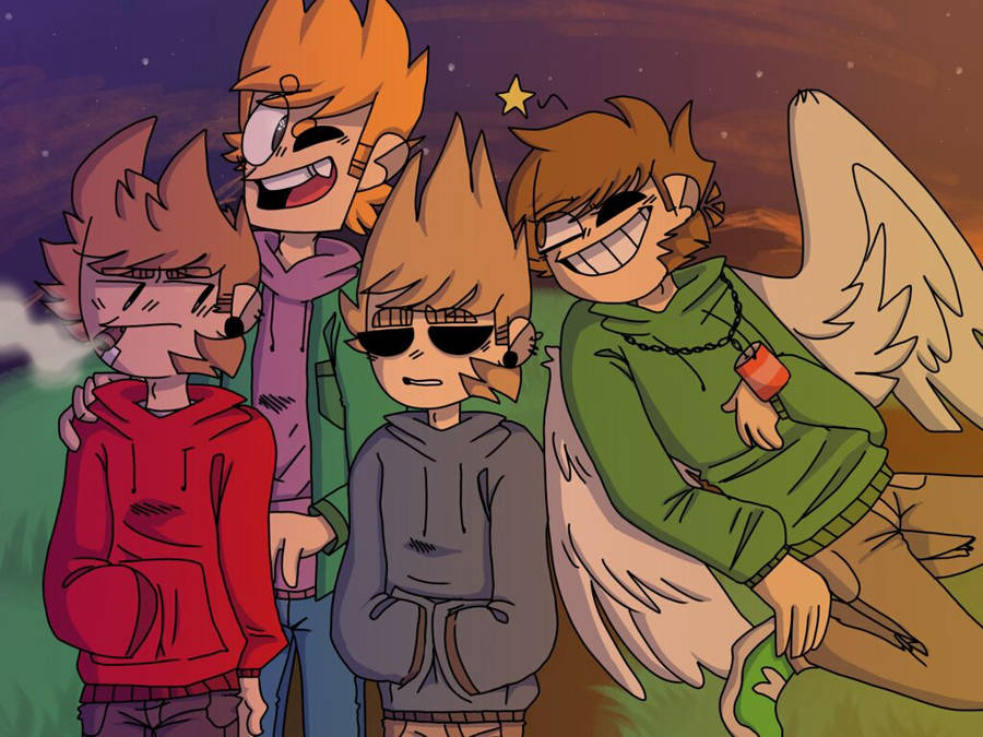 Charming Artwork Of Eddsworld Character Wallpaper