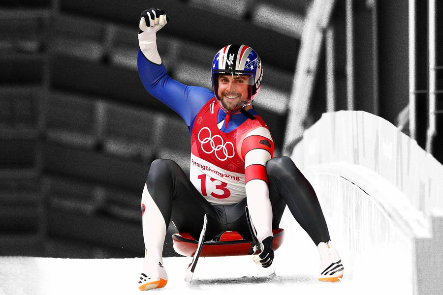 Charming Chris Mazdzer American Luge Wallpaper