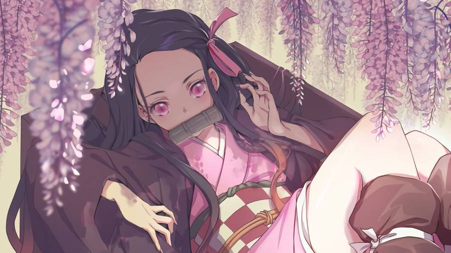 Charming Nezuko Aesthetic Wallpaper