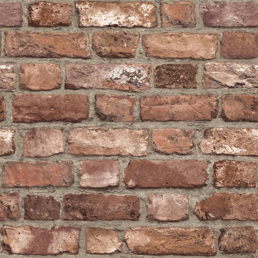 Charming Soft Brown Brick Texture Wallpaper