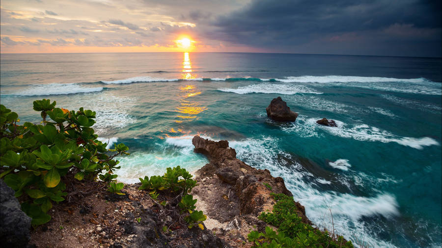 Chasing Sunsets At Bali Island Wallpaper