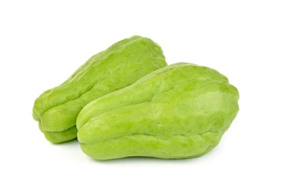 Chayote Veggies On White Background Wallpaper