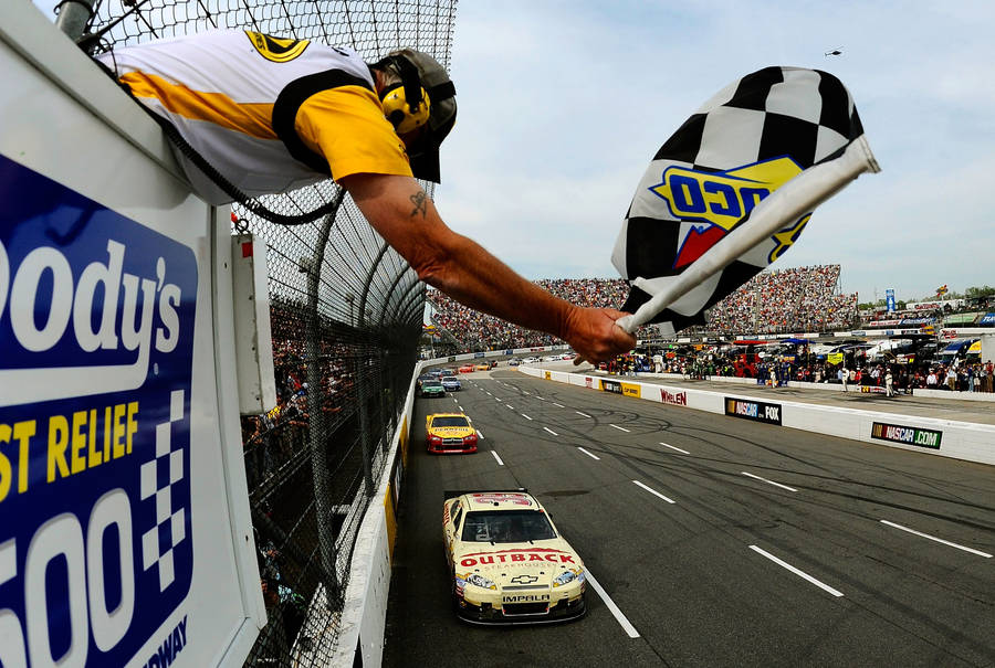 Checkered Flag And Marshal Wallpaper