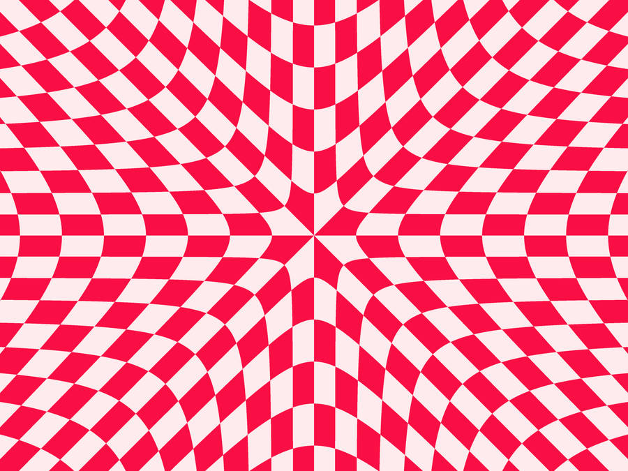 Checkered Red Color Pattern Wallpaper