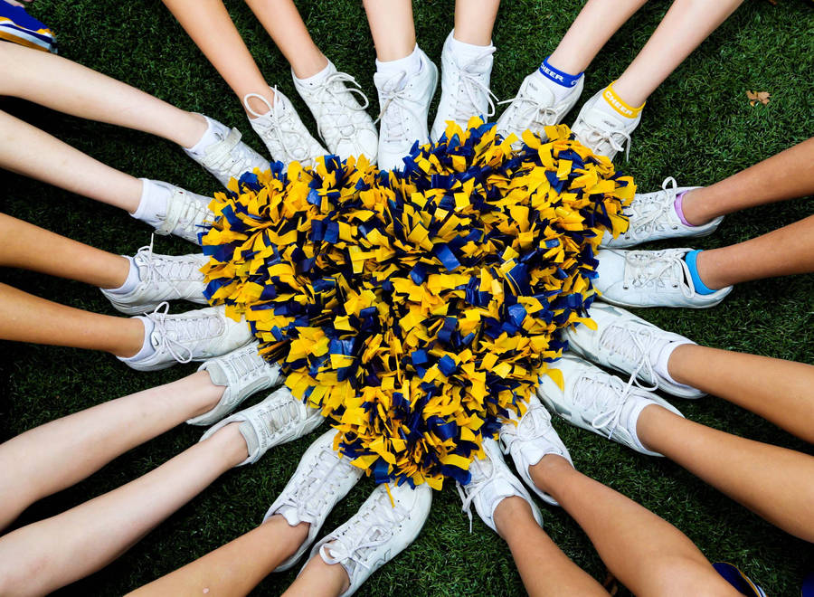 Cheerleader Shoes Forming A Heart Wallpaper