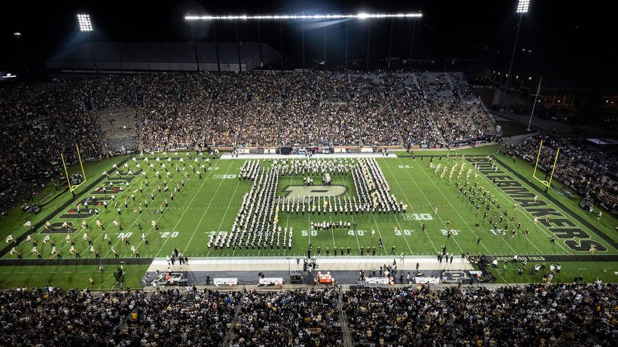 Cheerleaders In Purdue University Stadium Wallpaper