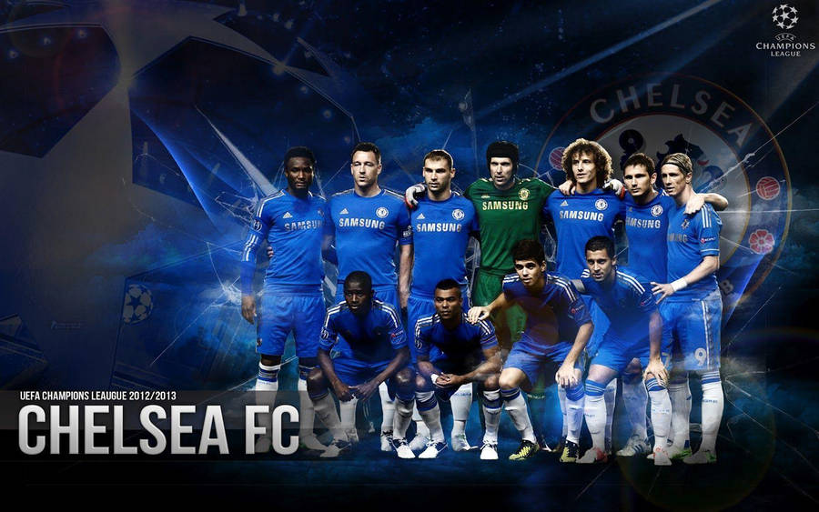Chelsea Fc 2012-2013 Uefa Lineup Wallpaper