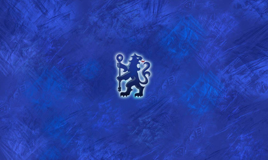 Chelsea Fc Lion And Staff Logo Wallpaper