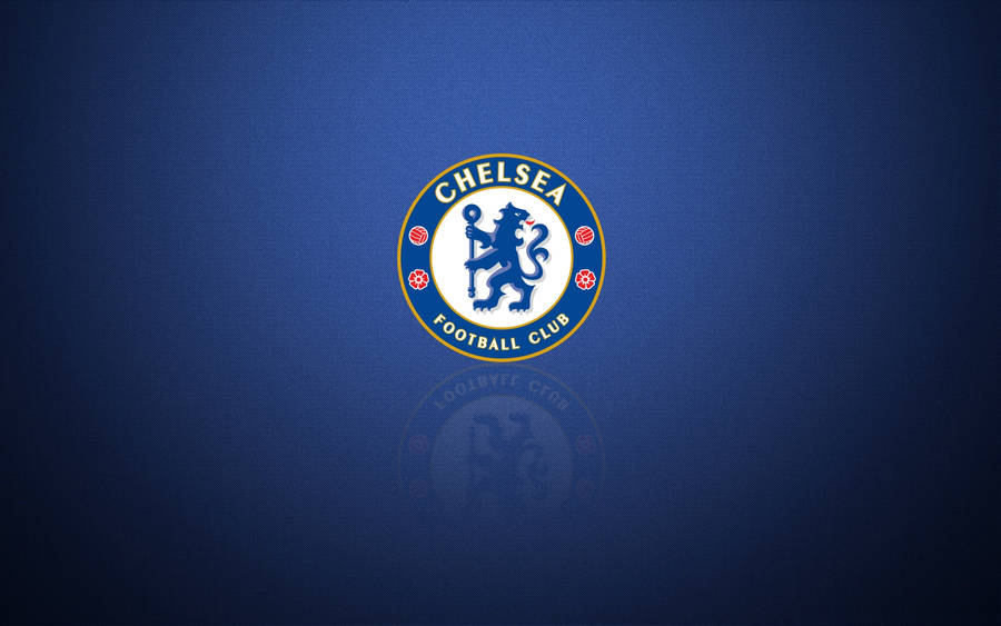 Chelsea Fc Logo In Blue Background Wallpaper