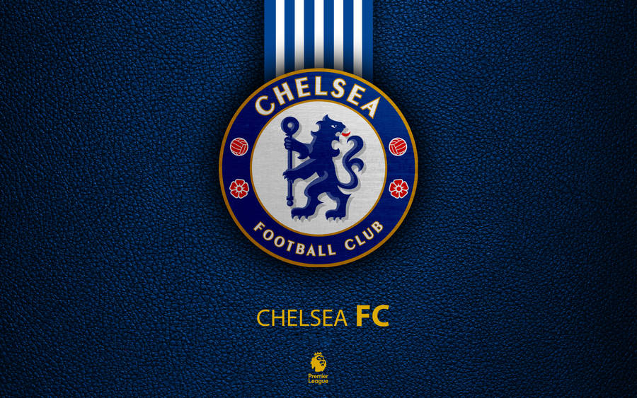 Chelsea Fc On Blue Leather Wallpaper