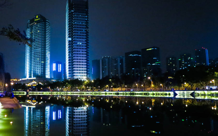 Chengdu At Night Wallpaper