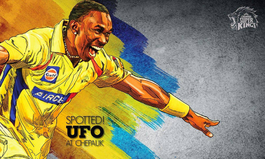 Chennai Super Kings Dwayne Bravo Wallpaper