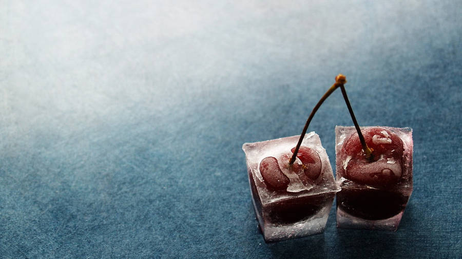 Cherry Ice Cubes Wallpaper