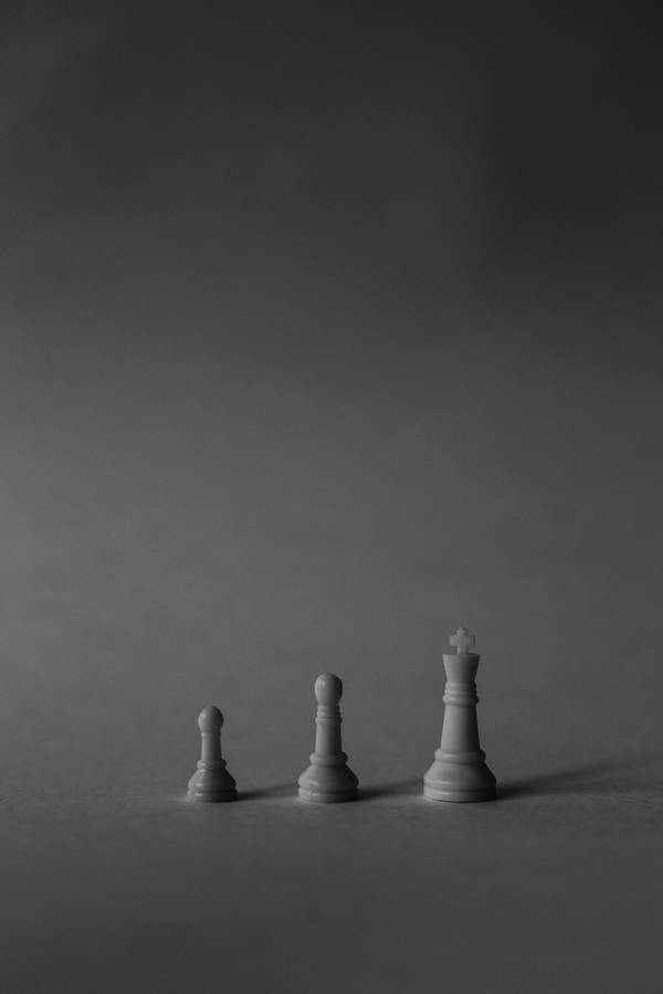 Chess Pieces Dark Gray Wallpaper