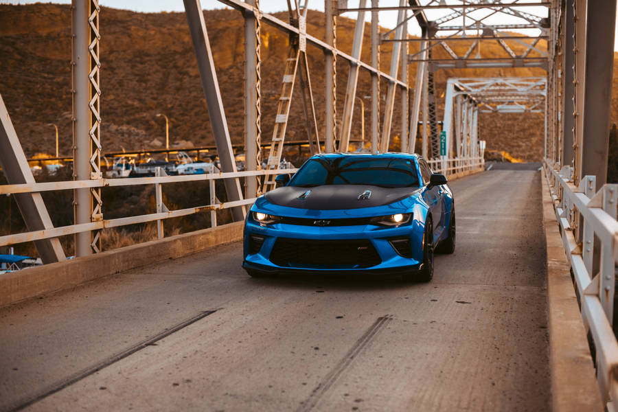 Chevrolet Camaro On A Bridge Wallpaper